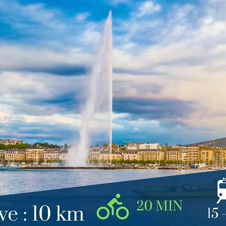Homey Cycy - New / Free Parking / Hyper-centre / Proche Geneve *
